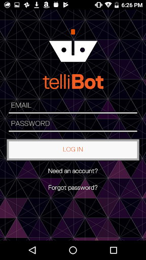 Android application telliBot screenshort