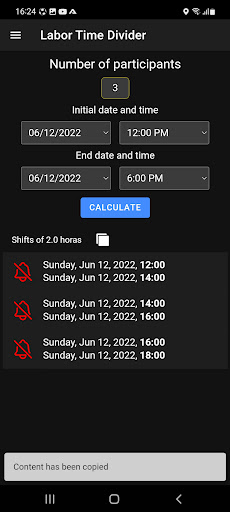 Labor Time Divider Screen 3