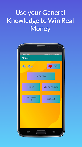 Android application GK Quiz - Earn Real Money screenshort