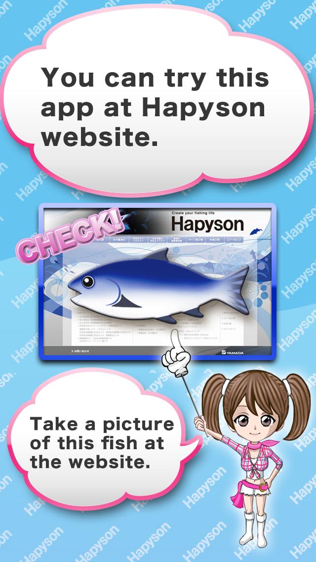 Android application Hapyson fishing measurement screenshort