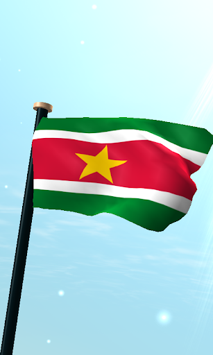 Android application Suriname Flag 3D Wallpaper screenshort