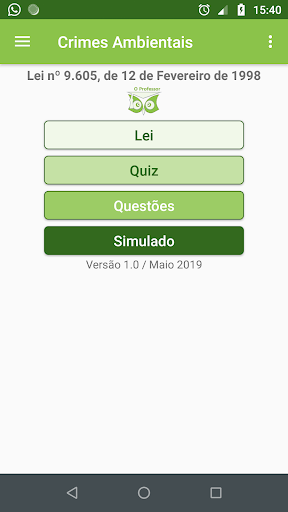 Android application Lei de Crimes Ambientais 2024 screenshort