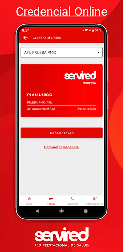 Android application Afiliados Servired Salud screenshort