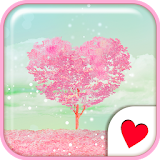 Cute wallpaper★Pink Heart Tree icon