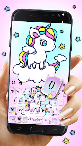 Unicorn Sky Keyboard Theme Screen 2