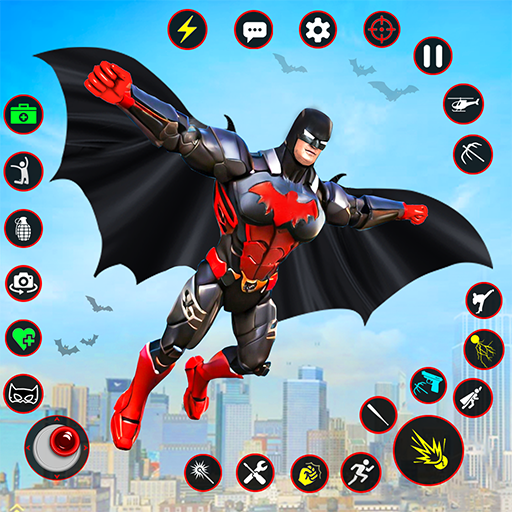 Bat Hero Dark Crime City Game  Icon