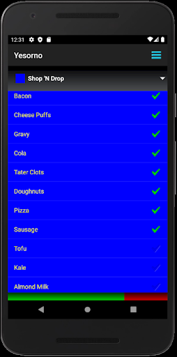 Android application Yesorno checklist manager screenshort