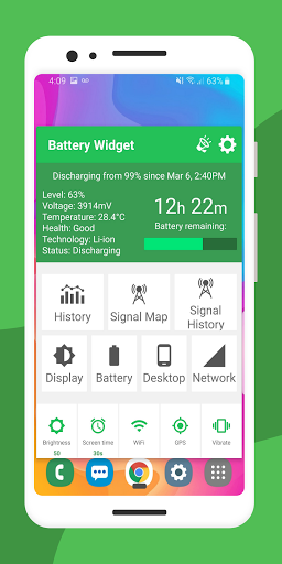 Battery Widget % Level Plus 1
