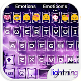 Purple Lighting Storm Theme  -  Emoji Keyboard ⚡ icon