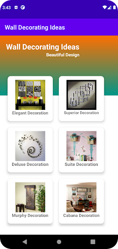 Android application Wall Decorating Ideas screenshort