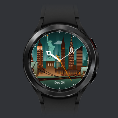 #1. NewYork Watch Face (Android) 来自: AndroPixel Studio