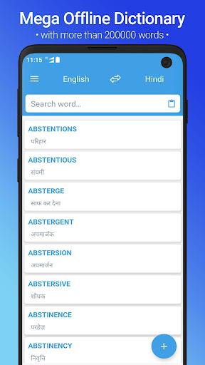 Android application ENGLISH - HINDI DICTIONARY screenshort