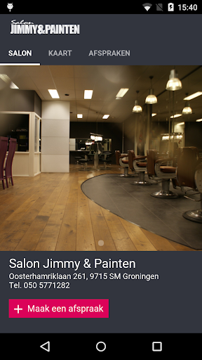 Android application Salon Jimmy & Painten screenshort