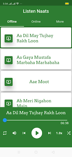 Android application Naat Sharif screenshort
