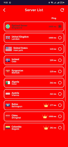 Android application VPN MASTER screenshort