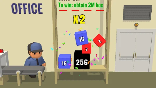 Chain 2048 Falling Boxes