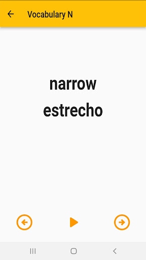 Android application English Spanish Dictionary screenshort