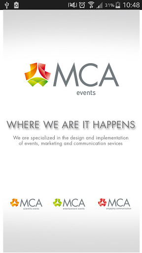 Android application MCA EVENTS screenshort