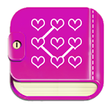 Diary with lock Pattern icon
