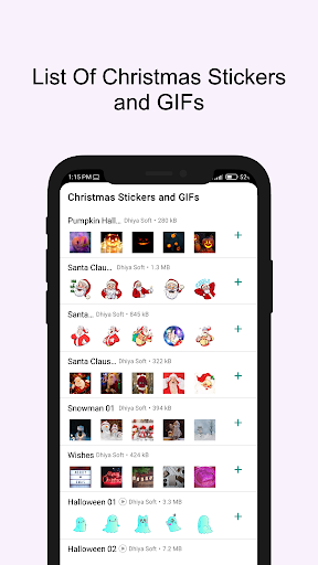 Android application Christmas Stickers and GIFs screenshort