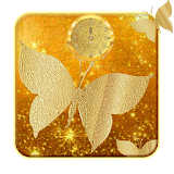 Golden butterfly theme icon