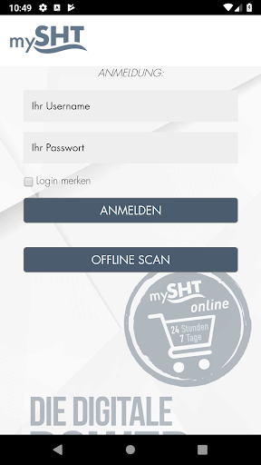 Android application mySHT2Go screenshort