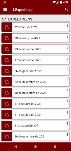Android application L'Expeditiva screenshort