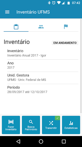 Inventário UFMS Screen 2