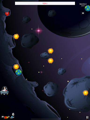 Flying Astronaut Game Jump in Space and Collect