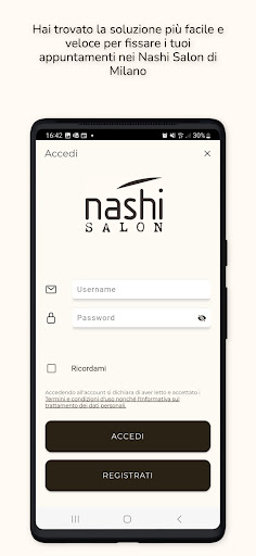 Android application Nashi Salon screenshort