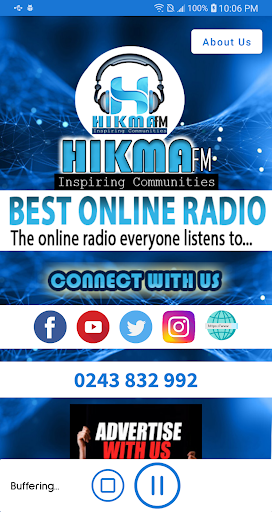 Android application Hikma FM Online screenshort