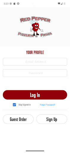 Screenshot of Red Pepper Pizzeria & Pasta