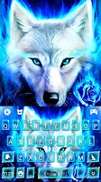 screenshot of Blue Night Wolf Keyboard Theme