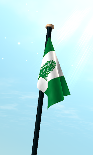 Norfolk Island Flag 3D Screen 3