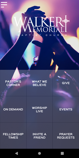 Android application Walker Memorial Baptist Church screenshort
