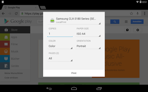 LocalPrint Screen 3