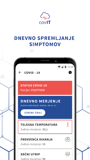 Android application covIT screenshort