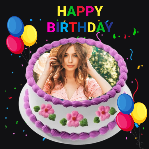 Photo Name on Birthday Cake logo
