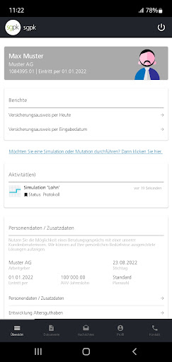 sgpk-Versichertenportal Screen 2