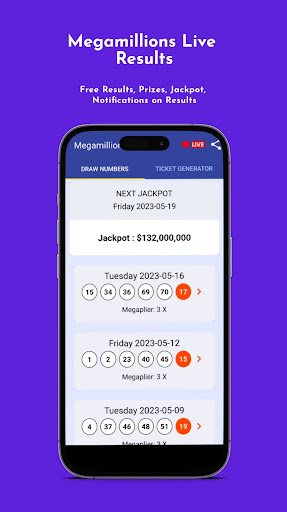 Android application Live Results Megamillions screenshort