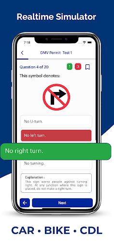 Screenshot of Alaska DMV Permit Practice