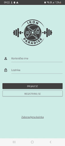 Android application Iron Paradise Gym screenshort