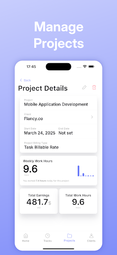 Flancy: Time & Project Log Screenshot 3 - AppWisp.com