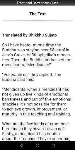 Emotional Barrenness Sutta Screen 2