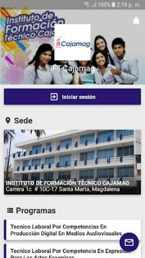 Android application IFT-Cajamag screenshort