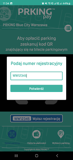 PRKING Pay Screen 2