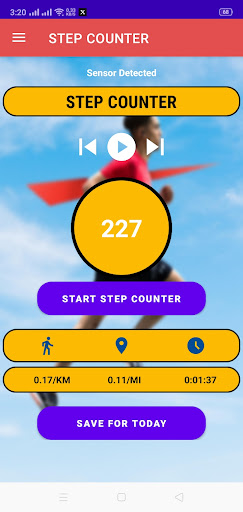 Android application Step Counter Pedometer App screenshort