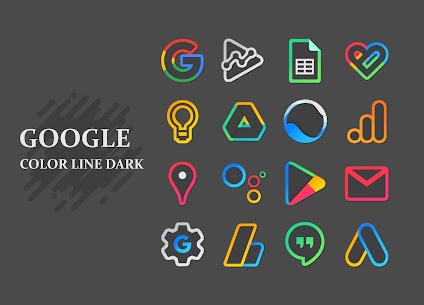 Color Line DARK Icon Pack Apk [PAID] Download for Free 6