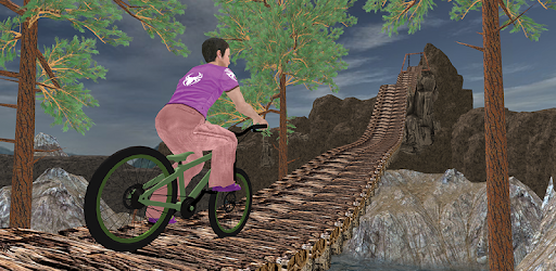 Mountain Bicycle Rider Stunts