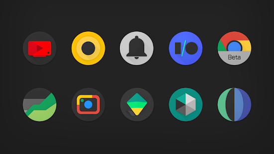 Pixelation - Dark Icon Pack Captura de pantalla